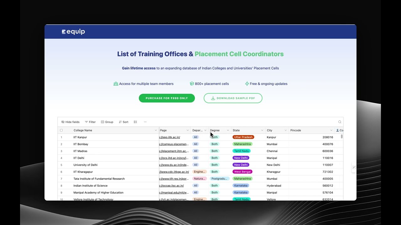Find Placement Cell Contacts | Equip