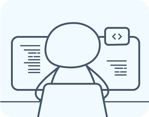 Backend Developer desktop illustration