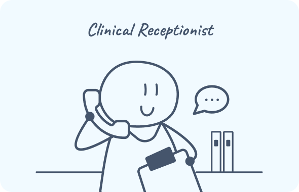 Clinical Receptionist mobile illustration