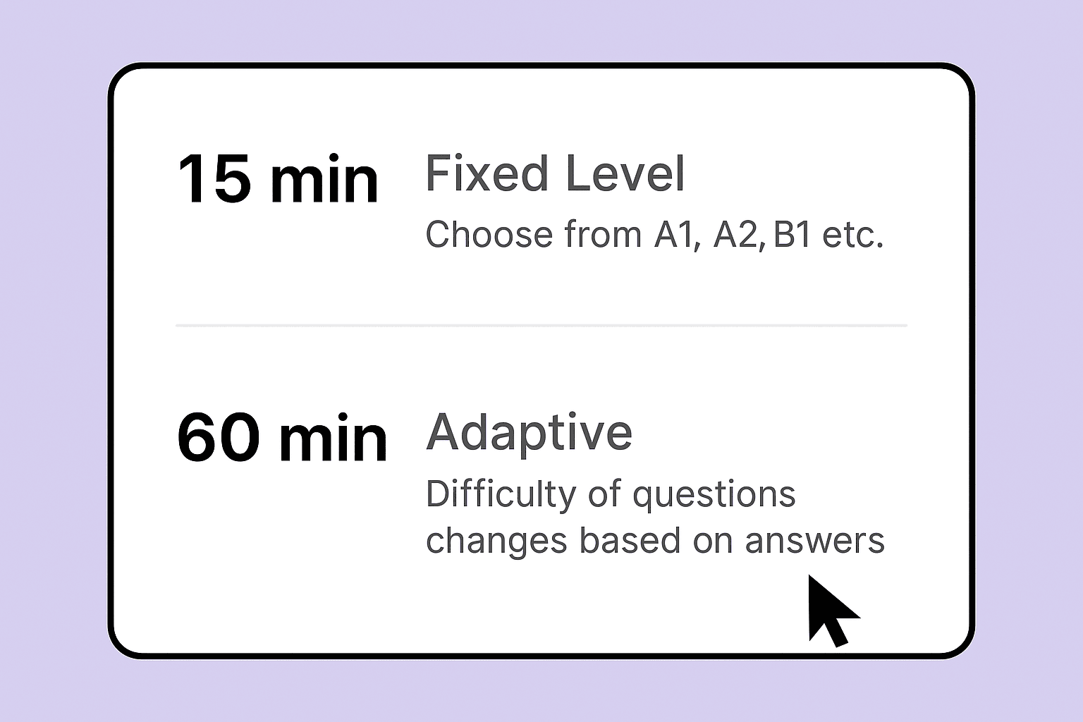 Configure the test's thumbnail