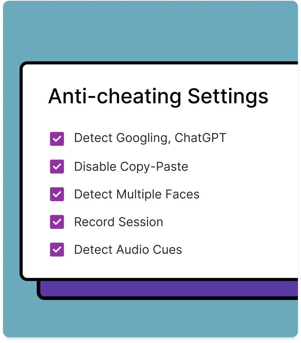 Illustration for feature: Advanced Proctoring Features