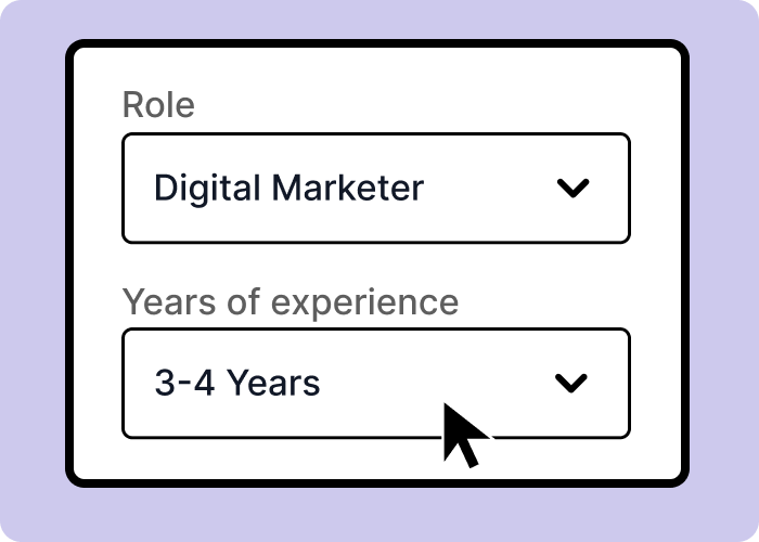 Configure based on your job description's thumbnail